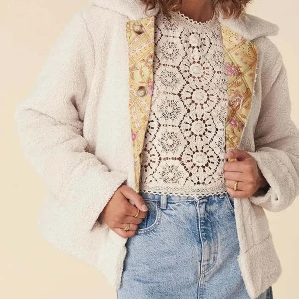 NWT Spell & the Gypsy x Free People Belladonna Reversable Sherpa Jacket Size XL - Picture 6 of 8